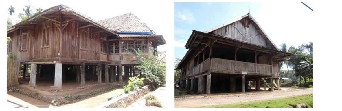 Gambar 3. Rumah Punyimbang di Tiyuh Gedung Batin: Nuwa Tantan Gumanti (kiri)  