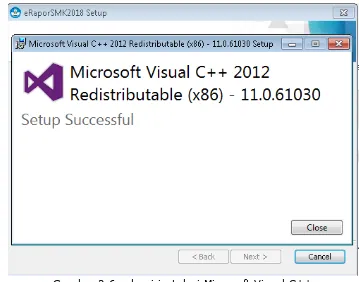 Gambar 2.5 Proses instalasi Microsoft Visual C++