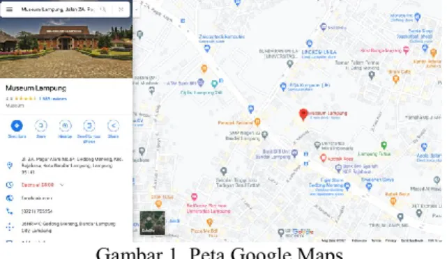 Gambar 1. Peta Google Maps 