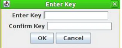 Gambar 11. Tampilan Form Enter Key 4.5 Implementasi Form Chat, Save Log dan Kirim File
