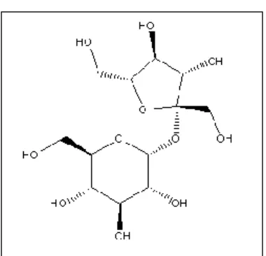 Gambar 6. Struktur molekul sukrosa 