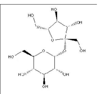 Gambar 6. Struktur molekul sukrosa 