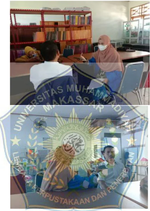 Gambar 2 : Wawancara dengan bapak Mahmud, guru mata pelajaran Pendidikan  Agama Islam (10 Agustus 2021) 