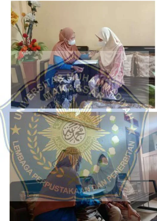 Gambar 3 : Wawancara dengan Nurmayanti siswi tunagrahita kelas VII (10  Agustus 2021) 