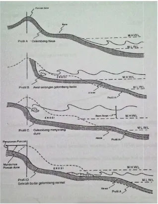 Gambar 2.2 Proses pembentukan pantai  (Triatmodjo, 1999)