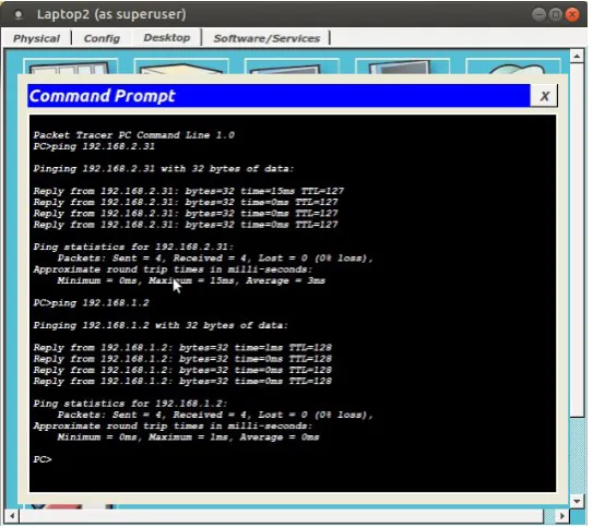 Gambar 6. Setting laptop