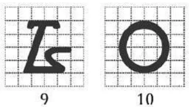 Gambar 2.12 Ukuran Bentuk Angka Pada aksara Sunda. 
