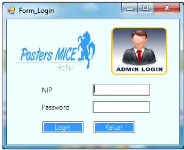 Gambar 2. Form Login  2.  Form Menu Utama 