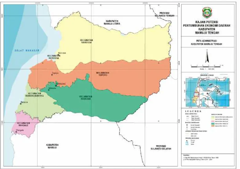 Gambar 4.1 Peta Administrasi Kabupaten Mamuju Tengah