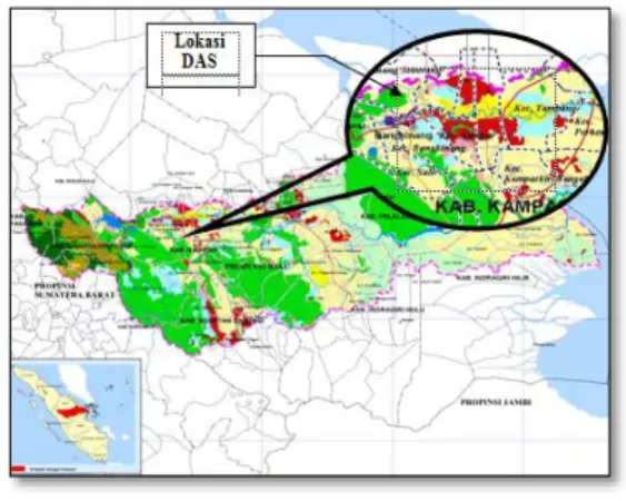 Gambar 1. Daerah penelitian  Sumber : BWS III Provinsi Riau 