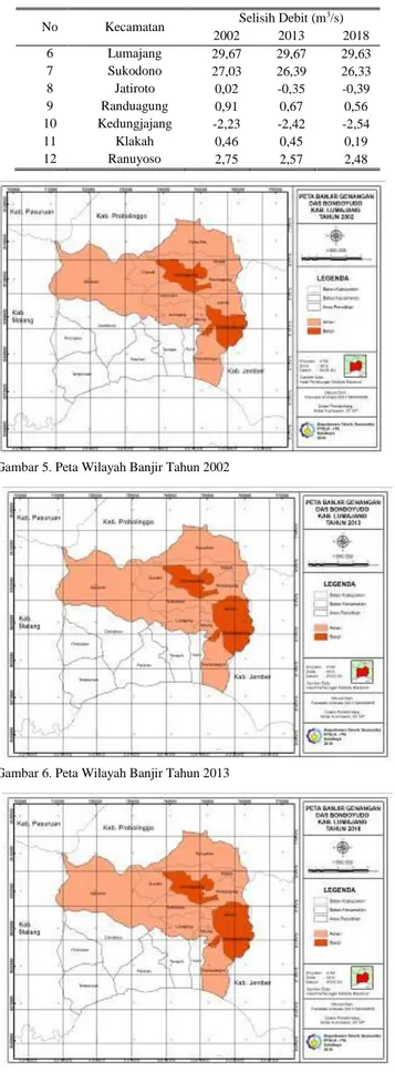 Gambar 5. Peta Wilayah Banjir Tahun 2002