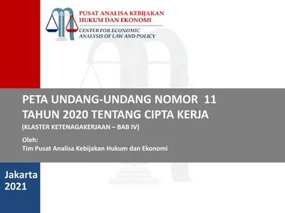 PETA UNDANG-UNDANG NOMOR 11 TAHUN 2020 TENTANG CIPTA KERJA (KLASTER ...