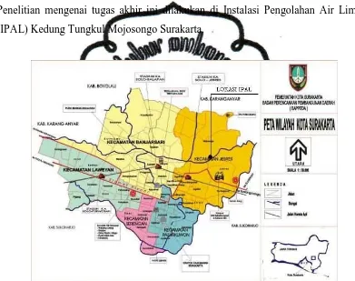 Gambar 3.1. Peta Lokasi IPAL Mojosongo Surakarta 