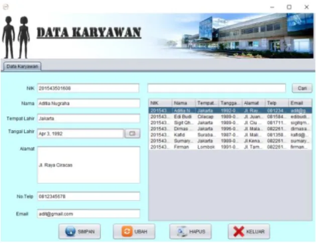 Gambar 4. Tampilan Data Jabatan 
