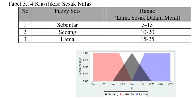 Tabel 3.14 Klasifikasi Sesak Nafas 