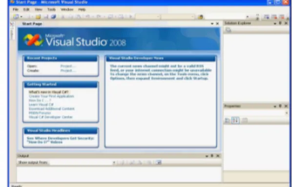Gambar 1. Tampilan Depan Visual Studio  2.4 Metodologi 