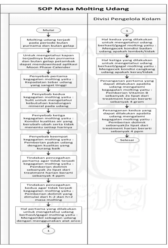 Gambar 3.6 Flowchart SOP Masa Molting Udang 