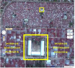 Gambar 3.1 Lokasi penelitian SDN 066048 dan SDN 066049, diberi tanda kotak kuning pada gambar (Sumber: https://maps.google.com/) 
