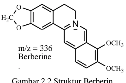 Gambar 2.2 Struktur Berberin 