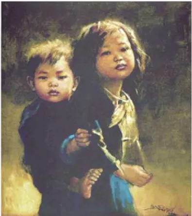 Gambar .6. Kakak dan Adik, Basuki Abdullah, 1978 (id.wikipedia.org)