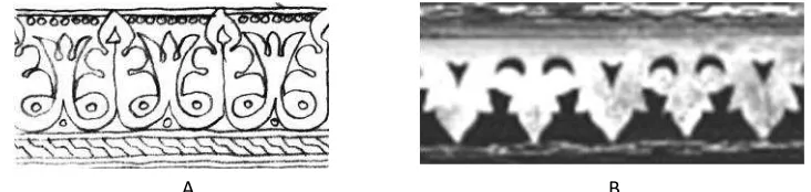 Gambar 4. A. Motif Hindu (disketsa ulang dari Jones (1956)) B. Motif Ukiran Banjar