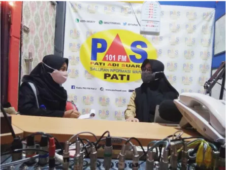 Gambar Studio Siaran Radio PAS 101 FM Pati  (Dokumentasi Latifah Asma Fauzi, Kamis 20 Mei 2021) 