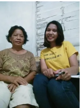 Gambar 4.6 Foto Bersama Ibu Allan Boru Pakpahan  Dokumentasi pribadi Ditya Windi, 2020 