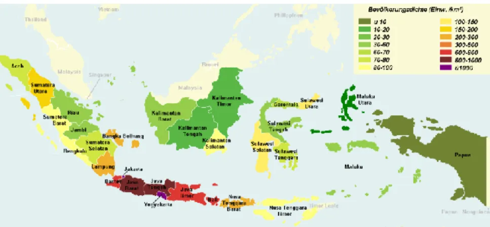Gambar 8.  Kepadatan penduduk Indonesia  (Sumber : https://rizkypermanap.blogspot.com/2016) 