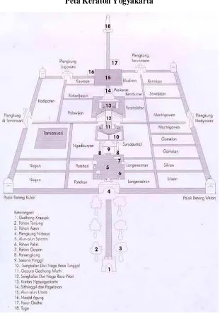 Gambar 3.2 Peta Keraton Yogyakarta 