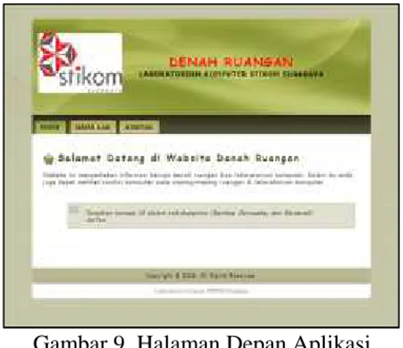 Gambar 9. Halaman Depan Aplikasi