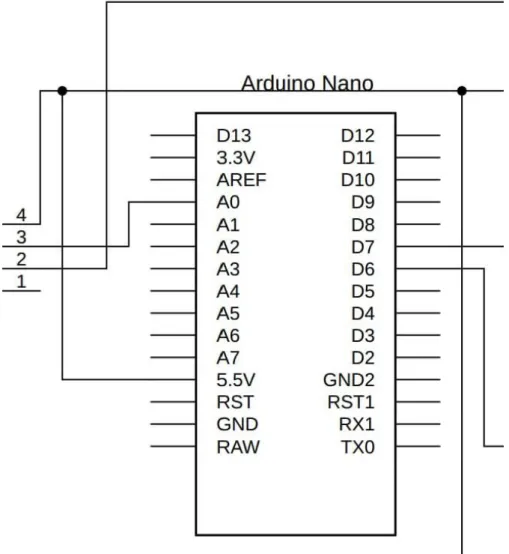 Gambar 3.5 Rangkaian Arduino Nano 