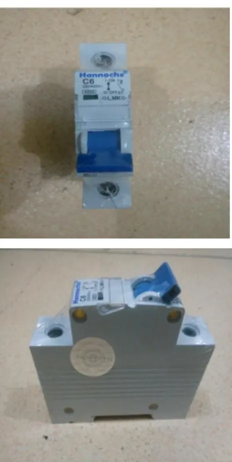 Gambar 3.10. Miniature Circuit Breaker (MCB)  11. Power Pushbutton (on/of) 