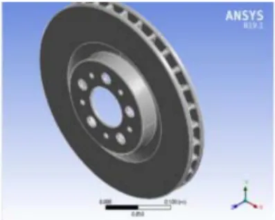 Gambar 4.  Model 3 desain disc brake rotor 