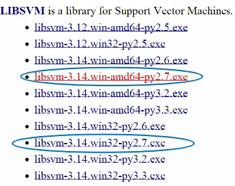 Gambar 4Tampilan download Python extension untuk LIBSVM 
