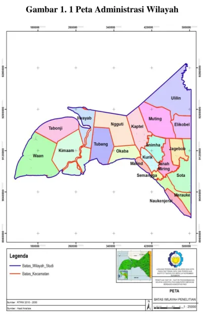 Gambar 1. 1 Peta Administrasi Wilayah 