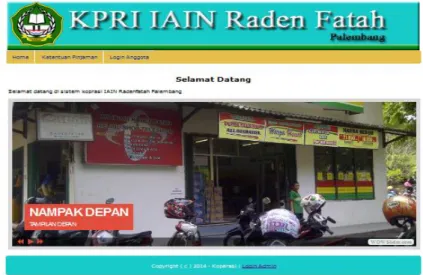 Gambar 9 Tampilan Menu Utama 