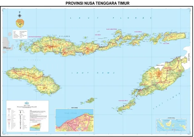 Gambar 1.1 peta Provinsi Nusa Tenggara Timur