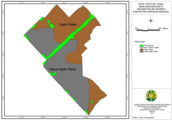 Gambar 2. Peta Tekstur Tanah Desa Bakaran  Batu  Kecamatan  Sei  Bamban  Kabupaten Serdang Bedagai 