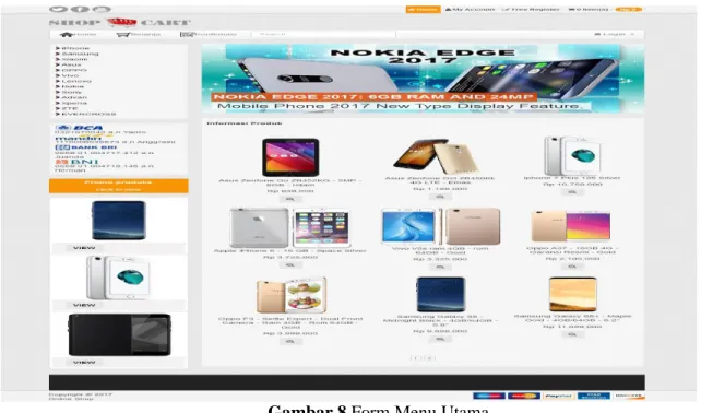 Gambar 8 Form Menu Utama 