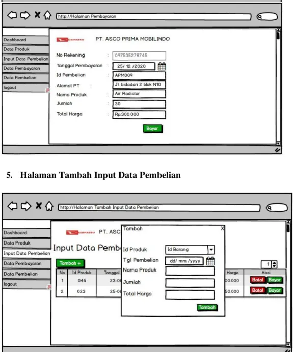 Gambar IV.8 Halaman Input Data Pembelian 
