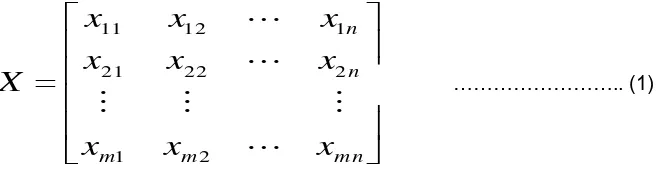 Gambar 2 menunjukkan xijkinerja (X), dan nilai bobot (W) merupakan nilai utama yang merepresentasikan preferensi absolut dari pengambil keputusan