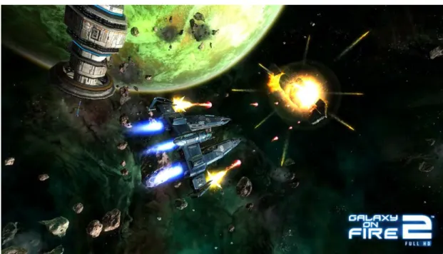 Gambar 3. 2 Permainan galaxy on fire 