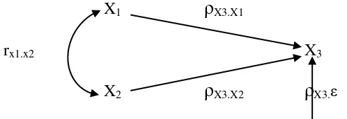Gambar 2.9  Hubungan Kausal dari X1dan X2 ke X3 