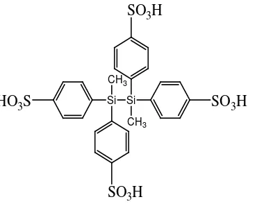 Gambar 1.1. Struktur 1,2-dimetil-1,1,2,2-tetrafenildisilana Sulfonat 