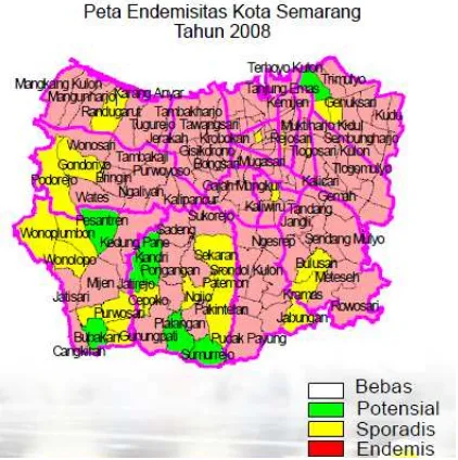 Gambar 4. Peta endemisitas kota Semarang. 