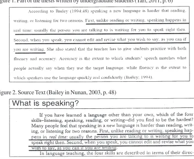 Figure 1. Part of the thesis written by undergraduate students (Tari, 2011, p. 6)
