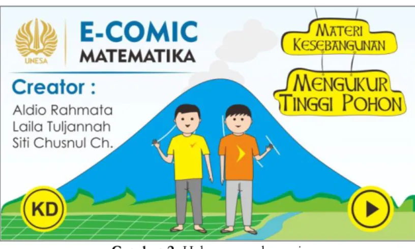 Gambar 2. Halaman awal e-comic 