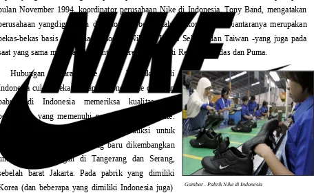 Gambar . Pabrik Nike di Indonesia