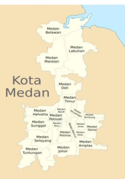 Gambar 1:  Peta Kota Medan 