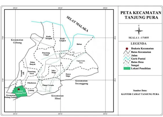 Gambar 2:  Peta Kecamatan Tanjung Pura 
